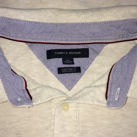 Tommy Hilfiger XXL Custom Git Polo. Light gray - Picture 4 of 4